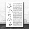 Halsey You Should Be Sad White Script Song Lyric Print