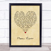 Henry Mancini Moon River Vintage Heart Song Lyric Print