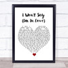 Hercules I Won't Say (I'm In Love) White Heart Song Lyric Print