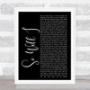 Hillsong United So Will I Black Script Song Lyric Print