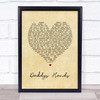 Holly Dunn Daddys Hands Vintage Heart Song Lyric Print