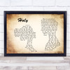 Florida Georgia Line Holy Man Lady Couple Song Lyric Music Wall Art Print