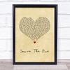 Hoobastank You're The One Vintage Heart Song Lyric Print