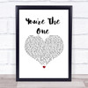 Hoobastank You're The One White Heart Song Lyric Print