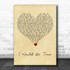 Howard A Walter I Would Be True Vintage Heart Song Lyric Print