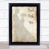 Huey Lewis And The News Stuck With You Man Lady Dancing Song Lyric Print