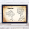 Gabrielle Sunshine Man Lady Couple Song Lyric Music Wall Art Print