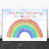 Hymm One More Step Along the World I Go Watercolour Rainbow & Clouds Song Lyric Print