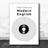 I Melt With You Modern English Vinyl Record Song Lyric Print