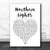 Ian Brown Northern Lights White Heart Song Lyric Print