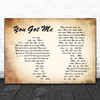 Gavin DeGraw You Got Me Man Lady Couple Song Lyric Music Wall Art Print