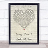 Il Divo Every Time I Look At You Script Heart Song Lyric Print