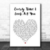 Il Divo Every Time I Look At You White Heart Song Lyric Print