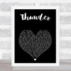 Imagine Dragons Thunder Black Heart Song Lyric Print