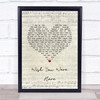 Incubus Wish You Were Here Script Heart Song Lyric Print