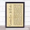 Israel Kamakawiwo'ole Somewhere Over the Rainbow Rustic Script Song Lyric Print