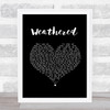 Jack Garratt Weathered Black Heart Song Lyric Print