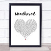 Jack Garratt Weathered White Heart Song Lyric Print