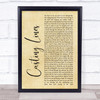 Jack's Mannequin Casting Lines Rustic Script Song Lyric Print