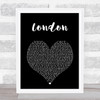 Jacquees London Black Heart Song Lyric Print