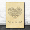 Jagged Edge Fuel for Your Soul Vintage Heart Song Lyric Print