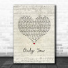 Jah Cure Only You Script Heart Song Lyric Print