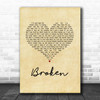 Jake Bugg Broken Vintage Heart Song Lyric Print