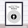James Blunt Carry You Home Vinyl Record Song Lyric Print