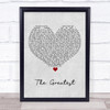 James Blunt The Greatest Grey Heart Song Lyric Print