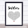 James TW Soldier White Heart Song Lyric Print
