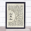 Jamey Johnson Lead Me Home Vintage Script Song Lyric Print