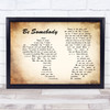 Kings Of Leon Be Somebody Man Lady Couple Song Lyric Music Wall Art Print