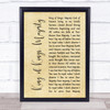 Jarrod Cooper King of Kings, Majesty Rustic Script Song Lyric Print