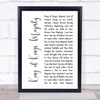 Jarrod Cooper King of Kings, Majesty White Script Song Lyric Print