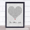 Jason Derulo The Other Side Grey Heart Song Lyric Print