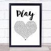 Jax Jones and Years & Years Play White Heart Song Lyric Print