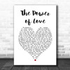 Jennifer Rush The Power of Love White Heart Song Lyric Print Jennifer Rush The Power of Love White Heart Song Lyric Print