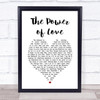 Jennifer Rush The Power of Love White Heart Song Lyric Print