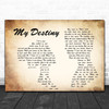 Lionel Ritchie My Destiny Man Lady Couple Song Lyric Music Wall Art Print