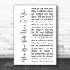 Jesse McCartney When You Wish Upon A Star White Script Song Lyric Print