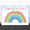 Jessica Andrews I Wish For You Watercolour Rainbow & Clouds Song Lyric Print