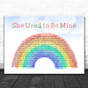 Jessie Mueller She Used to Be Mine Watercolour Rainbow & Clouds Song Lyric Print