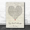 Jim Brickman My Heart Belongs to You Script Heart Song Lyric Print