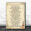 Jim Reeves You're The Only Good Thing (That's Happened To Me) Vintage Guitar Song Lyric Print