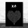 John Mayer XO Black Heart Song Lyric Print