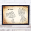 Pink Barbies Man Lady Couple Song Lyric Music Wall Art Print