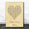 Johnny Cash Folsom Prison Blues Vintage Heart Song Lyric Print