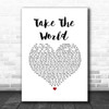 JOHNNYSWIM Take The World White Heart Song Lyric Print