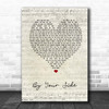 Jonas Blue By Your Side Script Heart Song Lyric Print