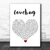 Jonas Brothers Lovebug White Heart Song Lyric Print